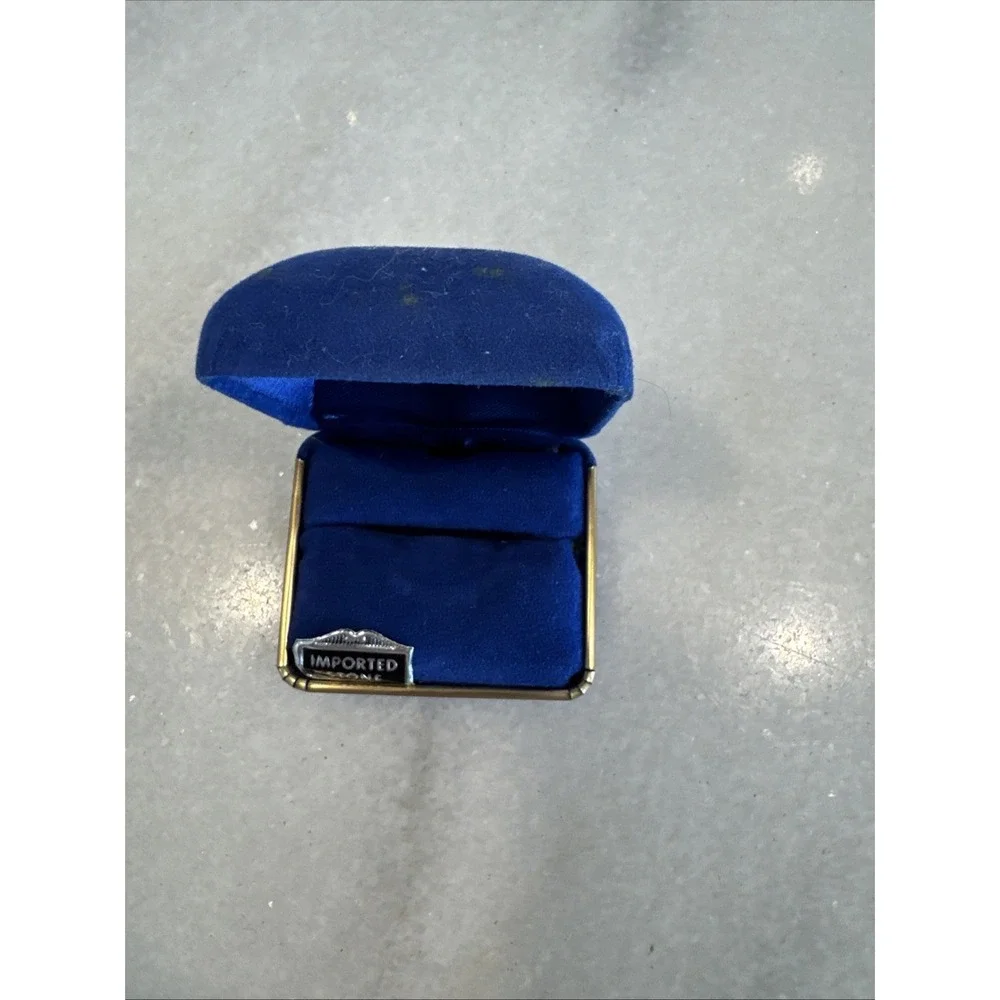 Vintage Blue Velvet Royal Jewel Jewelry Display Box